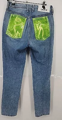 Jordache Jeans PVC Pocket  High Rise USA Made Women's Size 25 • $48.99