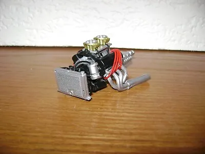 1/24 Scale Twin Carbed Motor NHRA Pro Street Hot Rod Custom Drag Racing Outlaw • $22.50