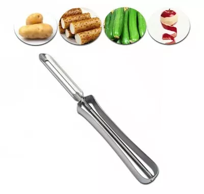 Potato Vegetable Peeler Fruit Spud Swivel Slicer Stainless Steel 14.5cm • £3.97