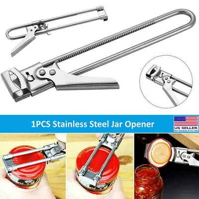 Adjustable Hand Stainless Steel Easy Bottle Opener Jar Lid Twister Gripper Tool • $8.99