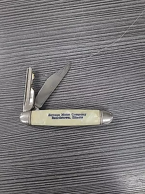 Vintage PONTIAC CADILLAC OLDSMOBILE IGNITION KEY USA HAMMER Illinois POCKETKNIFE • $68.88