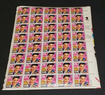 1977 Elvis Presley - 29 Cent Stamp - Full Sheet Of 40 - Very Good • $15.99