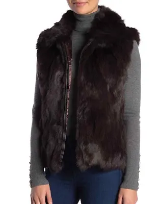 Surell Women Rabit Fur Vest Sz S/M • $32.99