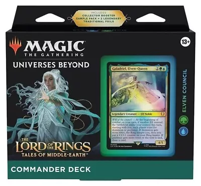 Magic The Gathering Lord Of The Rings Elven Council Deck COMES W SLEEVES • $10