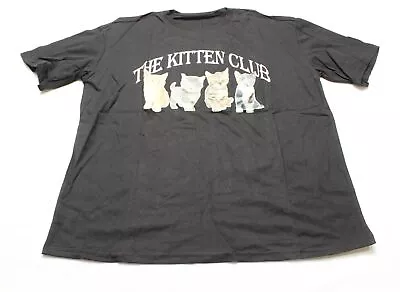 DAZY Men's Short Sleeve Cat & Letter Graphic T-Shirt EG7 Black Small NWT • $7.49