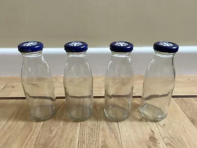 4 X 6” Mini Glass Bottles 25CL Screw Top Lid Wedding Centre Piece Vase BBQ • £5