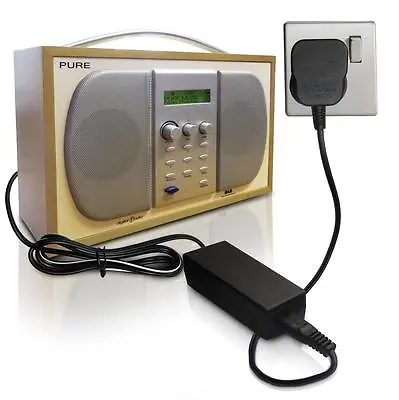 DC 9V Mains Power Supply Adapter Adaptor Charger For PURE Evoke 2 / XT DAB RADIO • £8.95