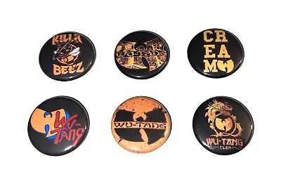1  Lot Of 6 Wu-tang Clan Hip Hop Music Lapel Badge Buttons Pins Pinback [p619] • $3.25