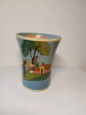 Vintage Tlaquepaque  Mexican Touristware Blue Tumbler  With HP Dog&House • $12.50