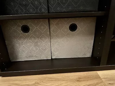 2x Grey Diamond Storage Box Cube Multipurpose 27x27x27cm Fit LOKKEN & IKEA BESTA • £12.99