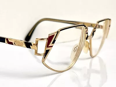 Vintage CAZAL Eyeglasses Gold Black Red Glasses Germany • $175