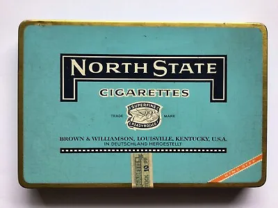 £6.95 • Buy Vintage North State German Cigarette Tin 1960’s.