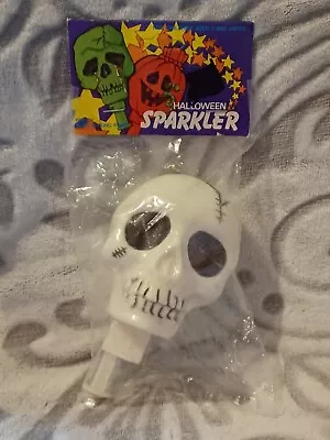 Vintage Halloween Spark Toy Skeleton Skull Face Fun World Sparkler Plastic Toy • $89.95