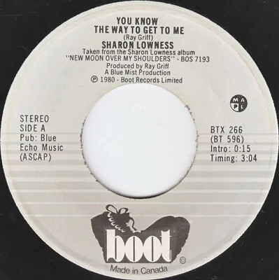 Sharon Lowness - You Know The Way To Get To Me (7  Single) • £13.99