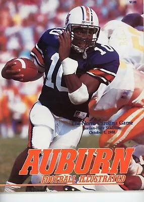 Auburn Football Illustrated Program - North Carolina Game 10-01-88 James Joseph • $4.99