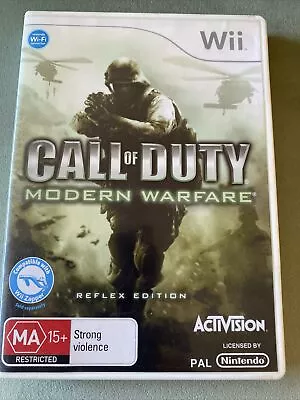 Wii Call Of Duty Modern Warfare Reflex Edition Nintendo Game PAL With Manual 060 • $20