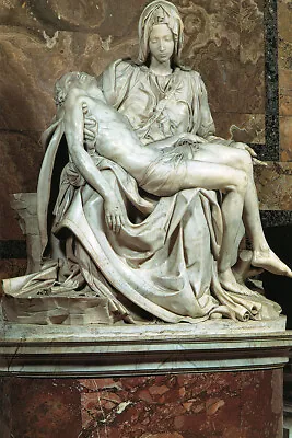 Artist Painter Michelangelo Buonarroti Print Of Painting St. Peter's Pieta • $9.99