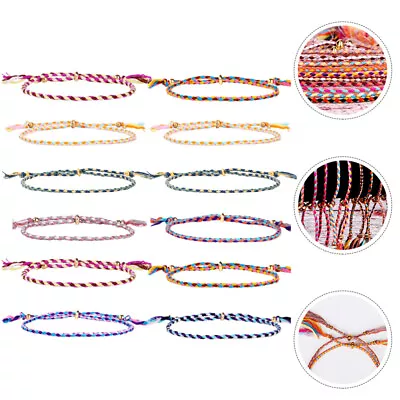  12 Pcs Cotton Thread Miss Chain Bracelet For Men Friendship Bracelets Wrist • £6.75