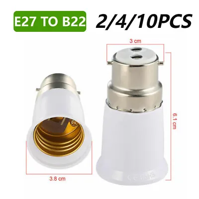 4/10x B22 To E27 Light Socket Adapter Bayonet Lamp Base To Edison E27 Bulb Screw • $6.92