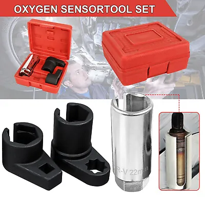 3Pcs O2 Oxygen Lambda Sensor Socket Tool Repair Thread Garage Repair Kit 6 Point • £11.59