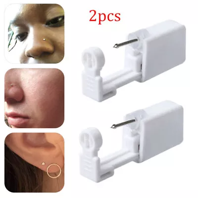 Disposable Nose Ear Piercing Unit Earring Gun DIY Home Piercer Stud Tools Kit DE • £6.25