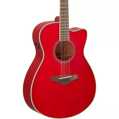 Yamaha Transacoustic Concert Cutaway Acoustic-Electric Guitar Ruby Red • $679.99