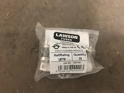 £9.90 • Buy 10 X LST 10 Lawson FUSE Same As STD 10AMP 240V Street Light Fuse Cut Out Fuse