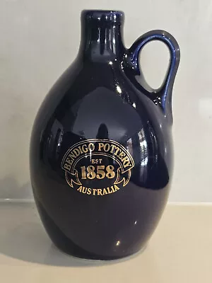 Blue Bendigo Pottery Australia Jug 18 Cm • $24