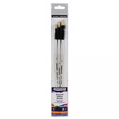 Daler Rowney Artist Graduate Brush Wallet Natural White Bristle 3 Pack Reduced • £5.75