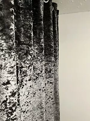 £30 • Buy Charcoal Crushed Velvet Blackout Curtains