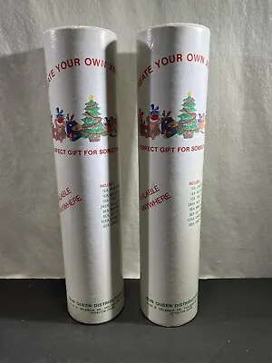 Create Your Own Christmas Tree Tube Lot Of 2 Sun Queen Mail A Tree  1 New 1 Open • $25