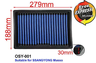 $75 • Buy High-Flow Stock Replacement Simota Air Filter For SSANGYONG Musso, OSY-001