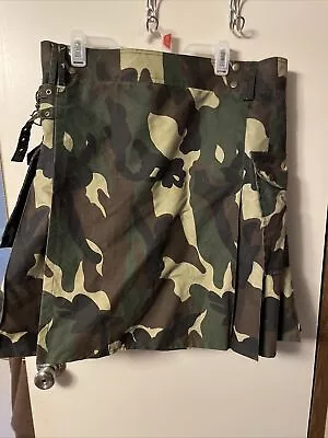 Woodland Camo Military Utility Kilt For Men Size 40 • $29