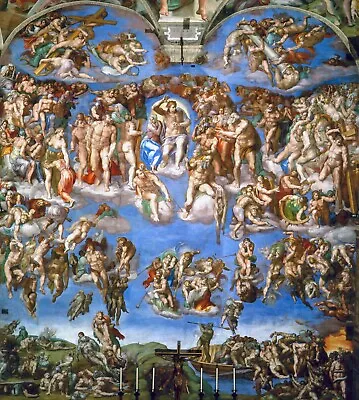 11733.Decor Poster.Room Wall Art Design.Michelangelo Painting The Last Judgment • $52