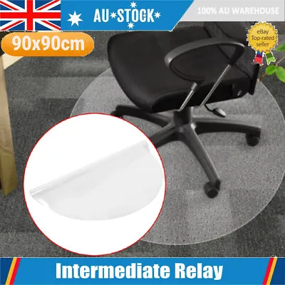$25.89 • Buy Non-Slip Chair Desk Mat Floor Carpet Protector Home Office Room PVC Round 90cm
