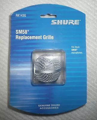 1 New Original Shure RK143G Genuine Replacement Grille For SM58 Mic Grill SM 58 • $34.95