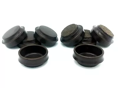 £1.90 • Buy CASTOR CUPS 50mm Brown Strong Caster Floor Protectors / Carpet Glides (765)