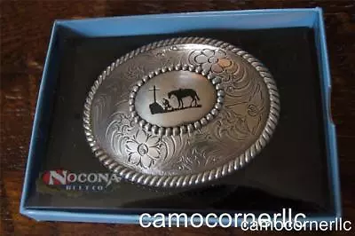 Nocona Cowboy Praying At The Cross Belt Buckle M & F Western 37056 • $24