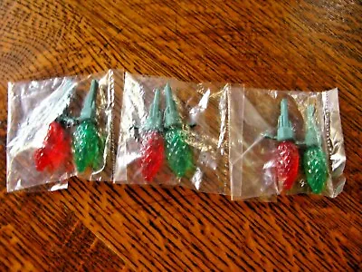 Vintage Christmas Replacement Bulbs Lights Unknown String Long Shaft X6 • $12