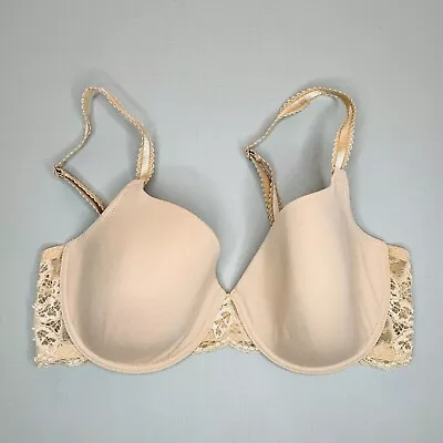 Wacoal French Garden Bra 34D T-Shirt Underwire Lightly Lined Cup Nude 85340 • $21