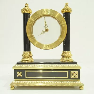 1988 Vintage Franklin Mint Faberge Mystery Clock Black Gold Junk! • $1067.19