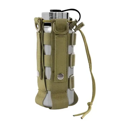 Adjustable MOLLE Water Bottle Holder Kettle Pouch Belt Cup Carrier For 17-42 Oz • $9.12