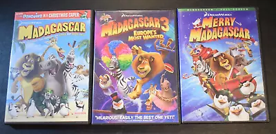 Madagascar - 3 DVD Lot - Good Condition • $3.48