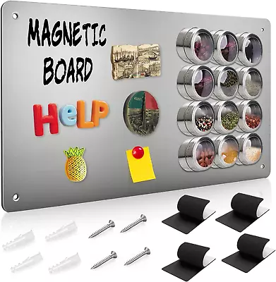 Raweao Magnetic Board For Wall 45X30Cm Metal Magnets Board For Fridge Magnets  • £27.28