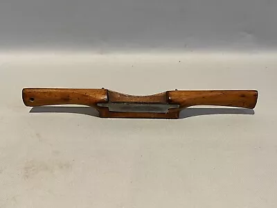 Vtge 10  1/2  Boxwood Sheffield (?) Carpenter Spoke Shave Draw Knife Metal Blade • $17.99