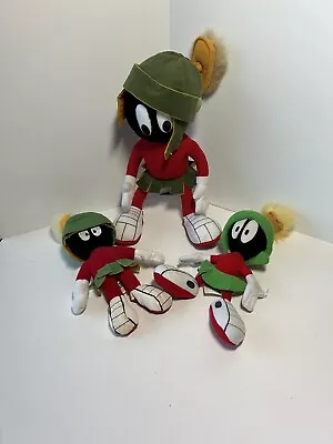 Lot Of 3 Marvin The Martian Stuffed Toys 17in 12in 12in • $10.99