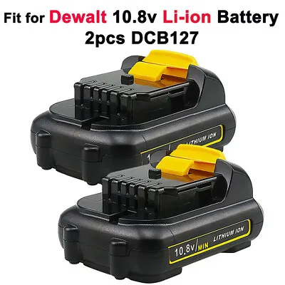 £21.68 • Buy 2x For Dewalt 3AH 10.8V Li-ion Battery XR DCB121 DCB123 DCB125 MAX DCB127 DCB120