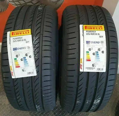 2 X 225/40 R18 Pirelli Powergy 92Y XL Car Tyre 225 40 18 (2254018) - TWO TYRES • £186.95