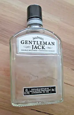 JACK DANIELS  GENTLEMAN  JACK TENNESSEE WHISKEY. 70cl EMPTY GLASS BOTTLE • $5