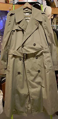 Vintage USMC Trench Coat With Belt – 42 Long • $24.95
